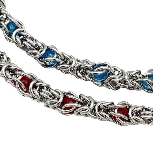Sapphire Splice Necklace For Men - Mubimart
