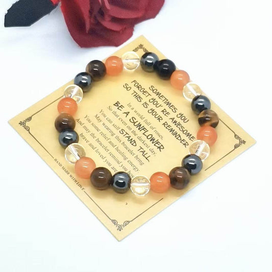 Crystal Gemstone Bracelet Bohemian Style Bracelet - Mubimart