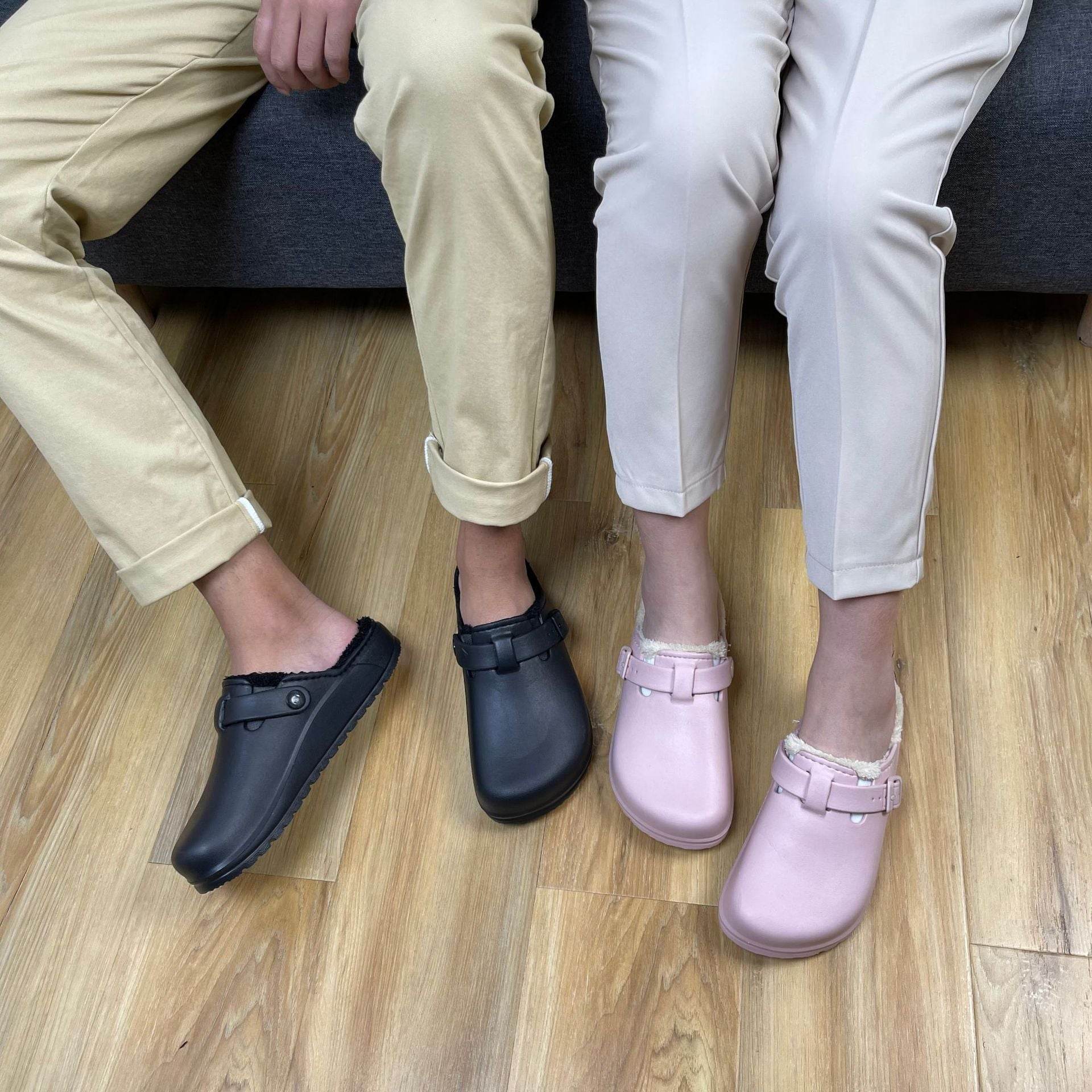 EVA Buckle Slippers Waterproof Warm Shoes Women Bedroom Home Slippers - Mubimart