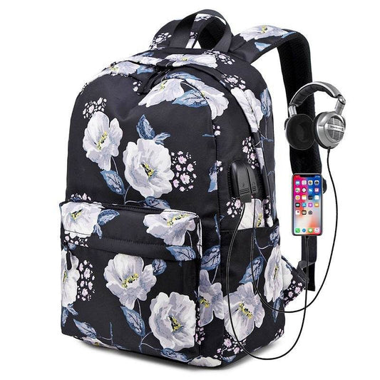 Schoolbag Outdoor Nylon Backpack For Women - Mubimart