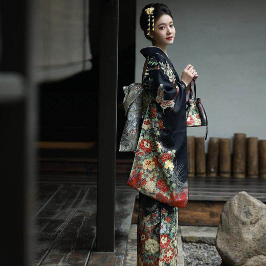 Japanese Modified Kimono Women's Formal Traditional Dress - Mubimart
