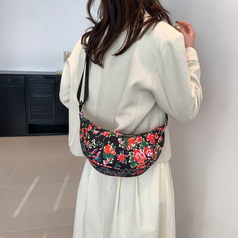 Big Flower Ethnic Crossbody Bag For Women - Mubimart