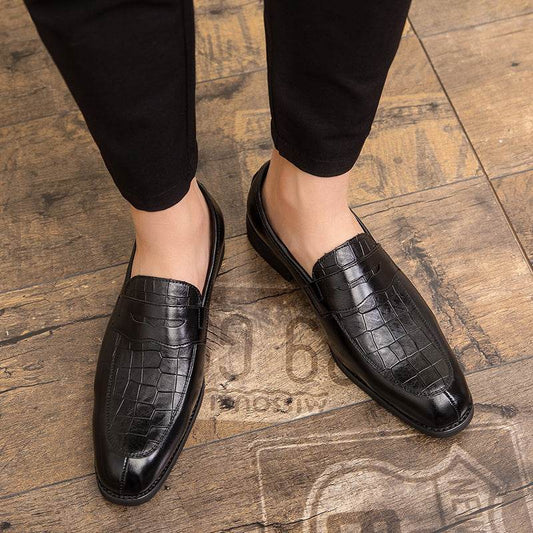 European Leather Shoes Business Dress Leather Shoes Pointed Large - Mubimart