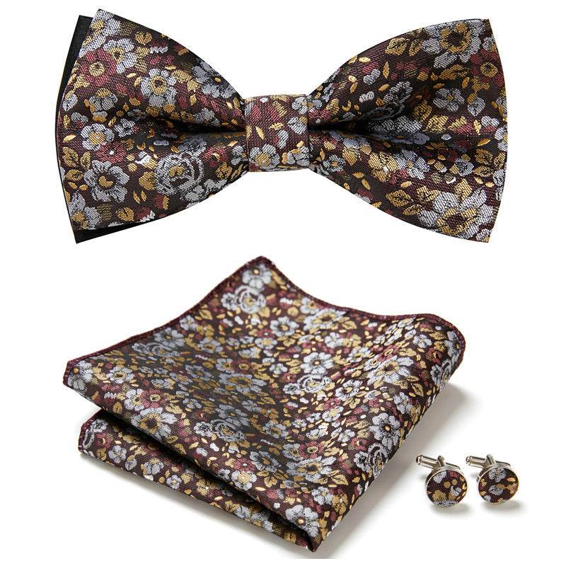 Three Piece Set Of Stylish Bow Ties - Mubimart