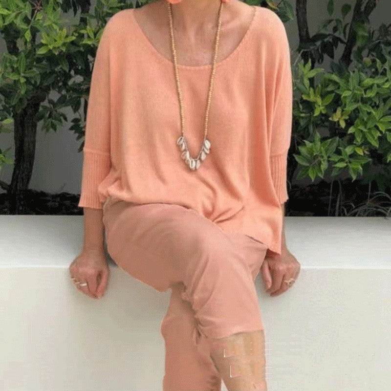 Top Capris Casual Suit For Women - Mubimart