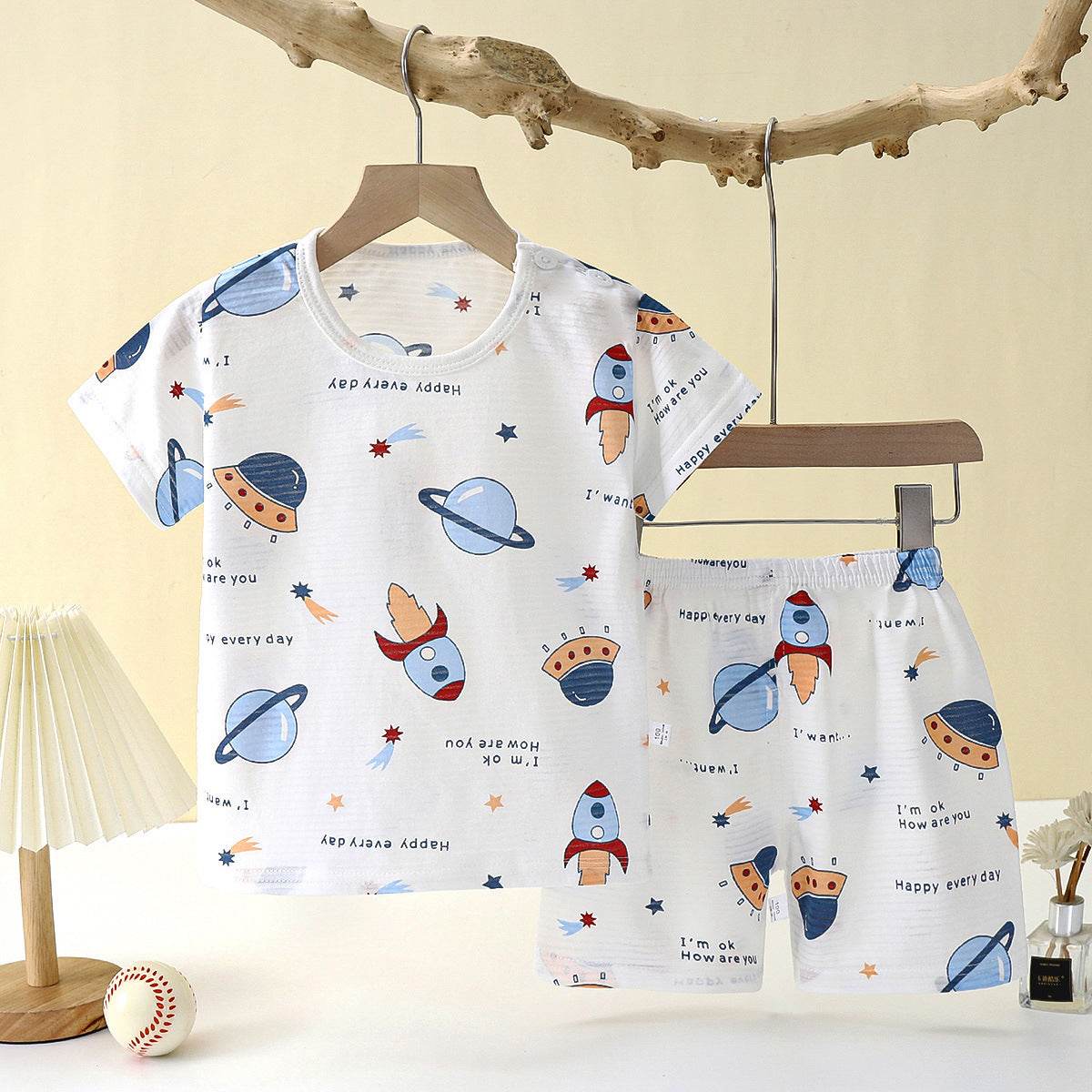 Children's Loungewear Pajamas Pure Cotton Underwear Set - Mubimart