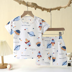 Children's Loungewear Pajamas Pure Cotton Underwear Set - Mubimart - Loungewear 