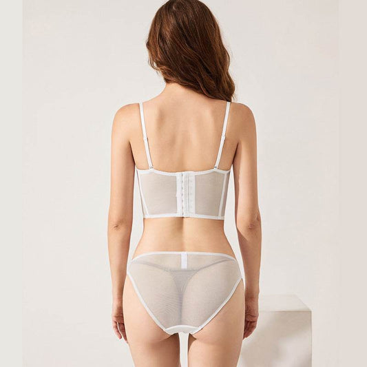 Vintage Embroidered Lingerie Thin Push Up Bra - Mubimart