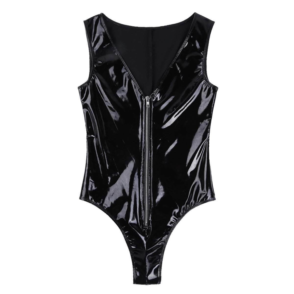 Black Latex Bodysuit Women Body Harness Fetish Clothing - Mubimart -  