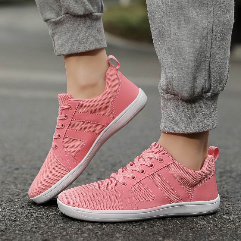 Couple Breathable Lace-up Mesh Shoes Casual Walking Sneakers Men Non-slip Running Sports Shoes Women - Mubimart