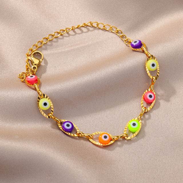 Enamelled Lucky Beaded Bracelet Prayer Jewelry For Women - Mubimart