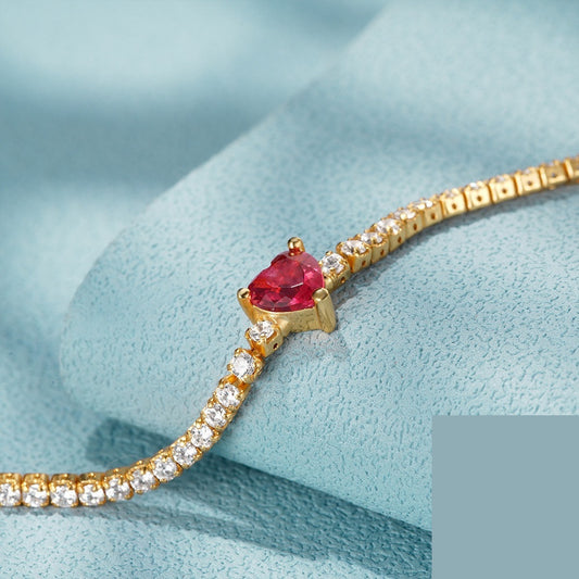 Colorful Crystals Women's Tennis Diamond Bracelet