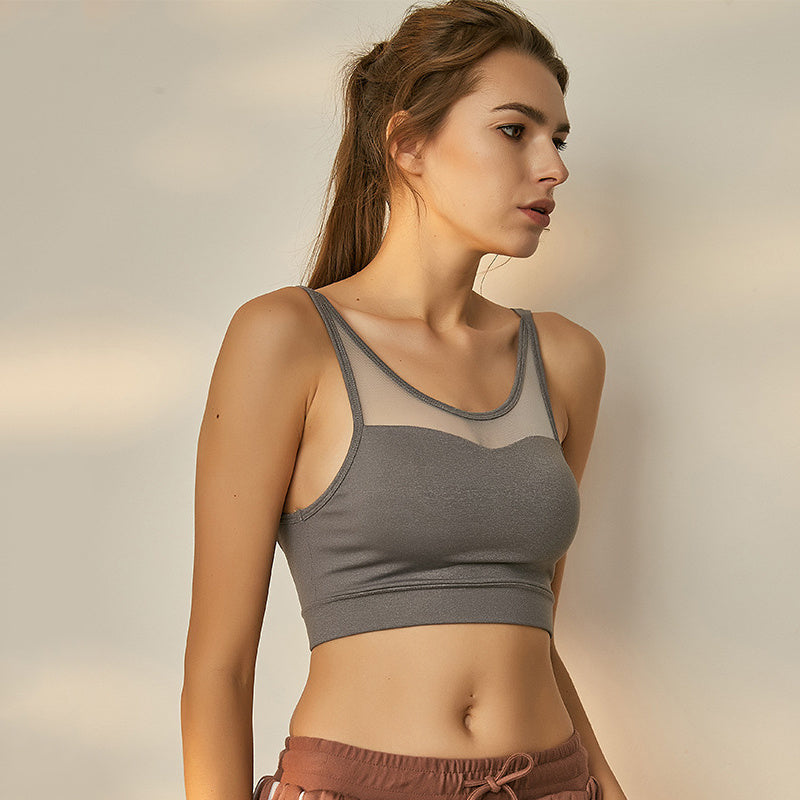 Hollow Breathable Sports Bra - Mubimart - Sports bra 