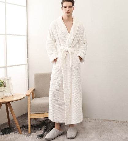 Waist Girdle Babe Cashmere Couple Nightgown Unisex Thickened Plus Size - Mubimart