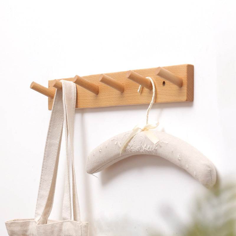 Clothes Hanging Rack Solid Wood Hook Strong Clothes Hook - Mubimart