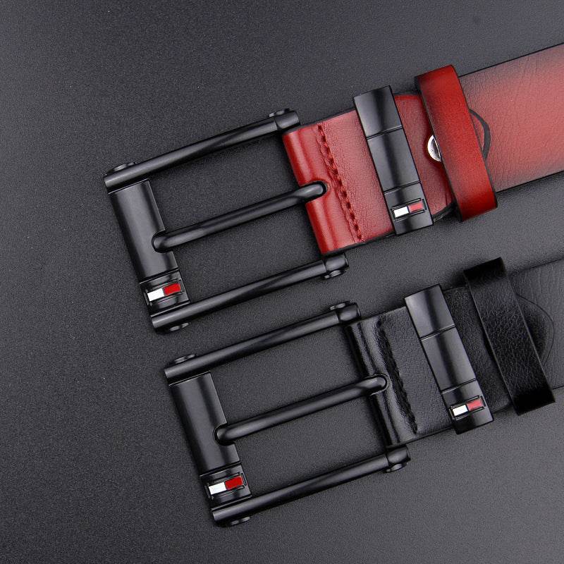 Mens Fashion Antique Pin Buckle Belt - Mubimart