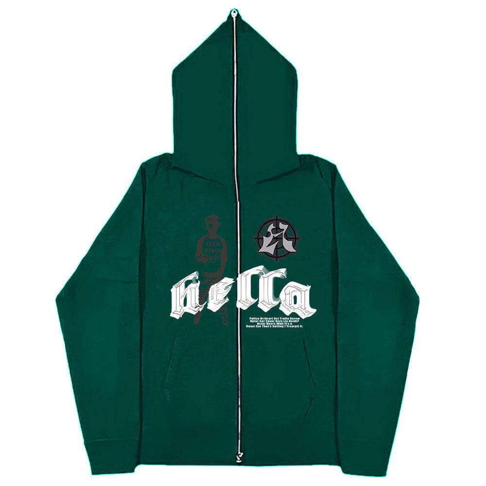 Men's And Women's Hoodies Gothic Couple Harajuku Large Size Zipper Sweatshirt - Mubimart