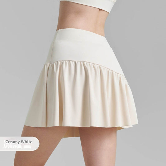Pleated Fitness Yoga Skirts Sports Tennis Skirt - Mubimart