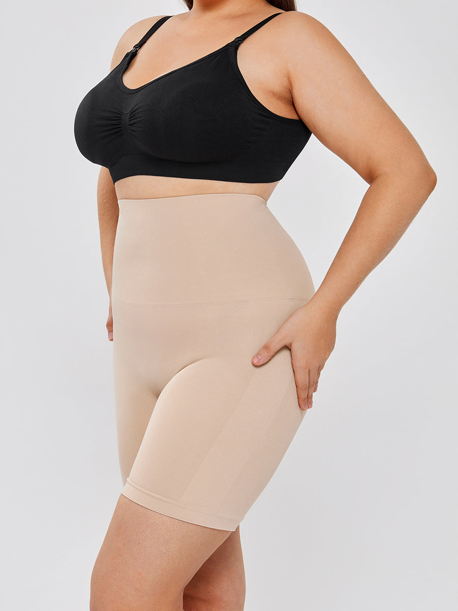 High Waisted Body Shaper Shorts - Mubimart -  