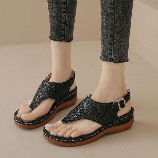 Wedge Casual Sandals Plus Size Wedge Flip-toe Women's Sandals - Mubimart