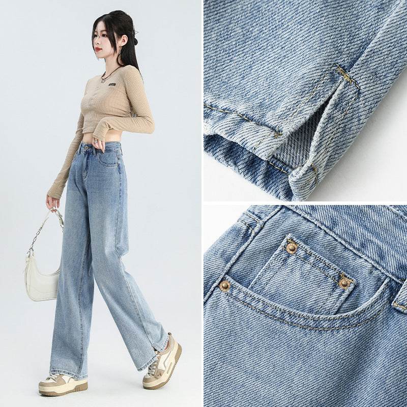New Narrow Wide-leg Jeans For Women - Mubimart