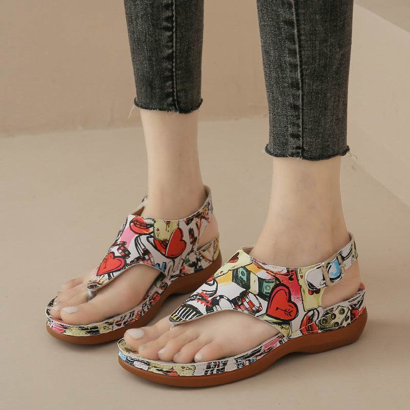 Wedge Casual Sandals Plus Size Wedge Flip-toe Women's Sandals - Mubimart