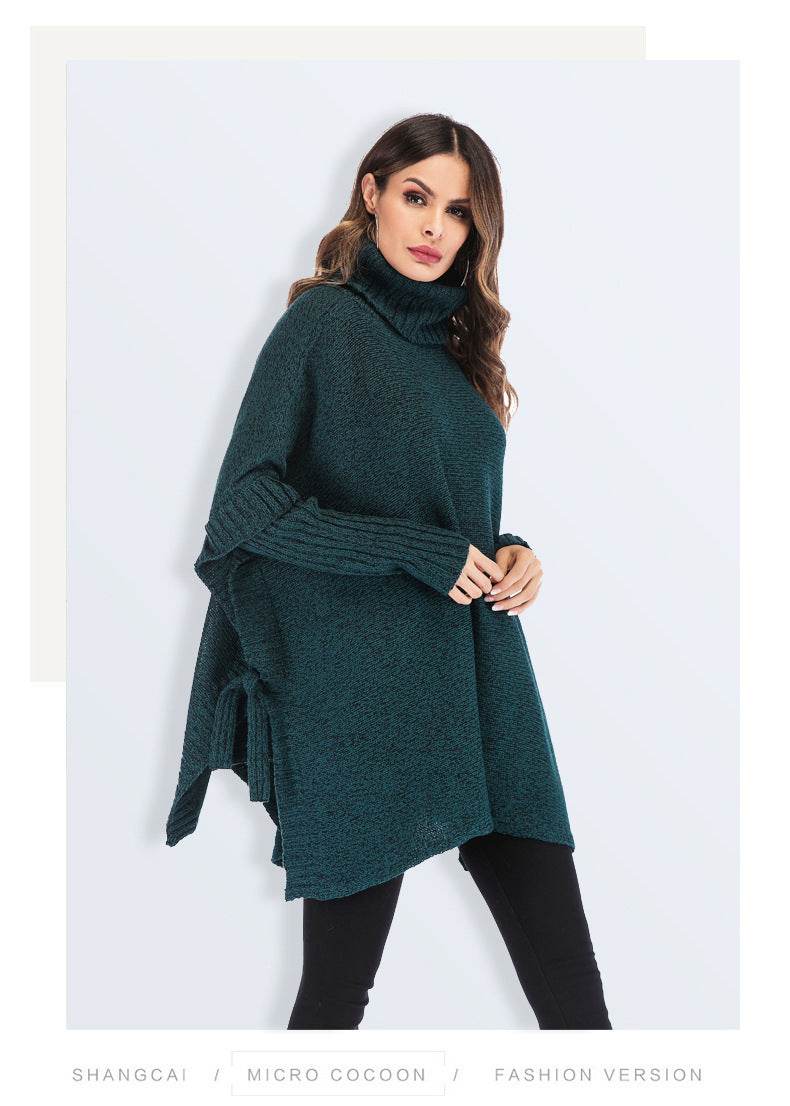 New Large Size Women's Turtleneck Sweater Loose Sweater Women's Knitwear - Mubimart