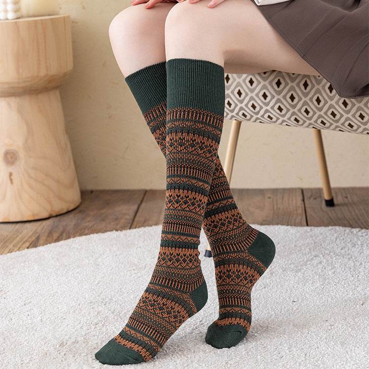 Calf Socks Children Slimming Stripes Knee Length Socks - Mubimart