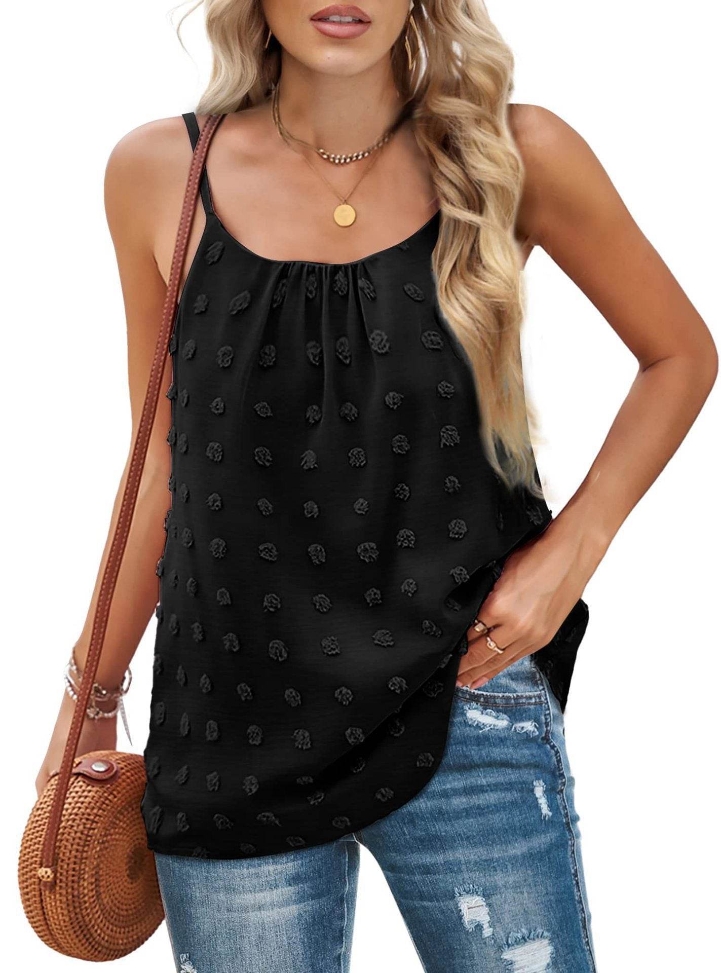 Women's Adjustable Camisole Bottoming Shirt Top - Mubimart