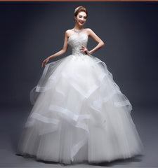 One-shoulder Wedding Dresses Are Neatly Repaired - Mubimart -  