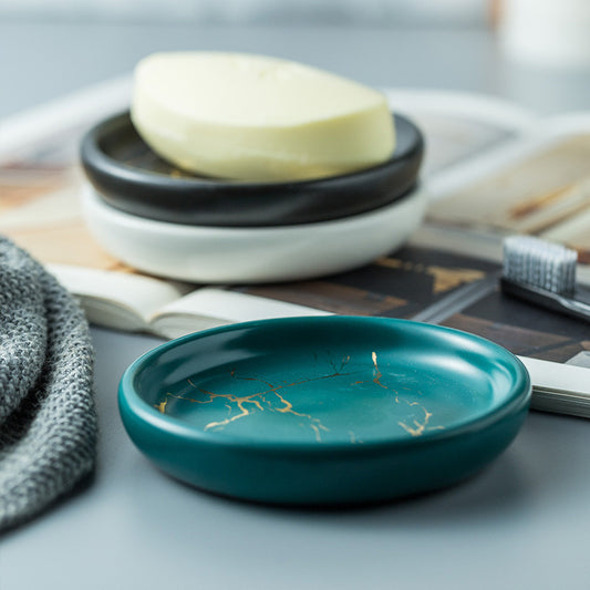 Light Luxury Nordic Ceramic Soap Box Bathroom Soap Dish