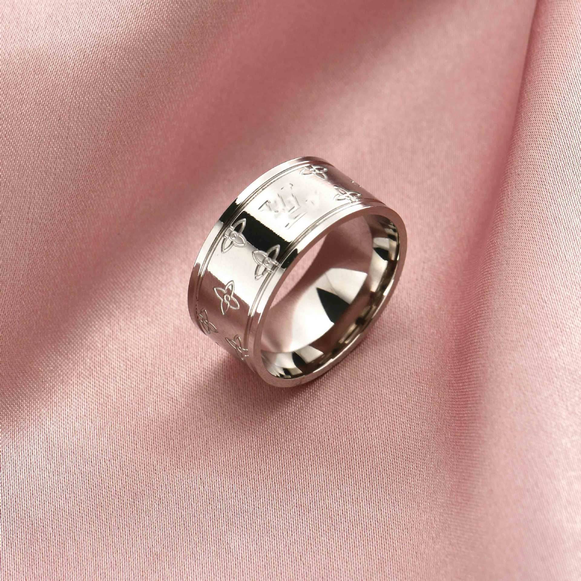 Titanium Steel Ring Men And Women Couple Jewelry - Mubimart