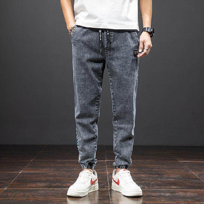 Mens Fashion Casual Loose Stretch Jeans - Mubimart
