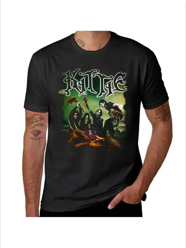 New KITTIE BAND T-Shirt Funny T Shirts Sweat Shirt Shirts Graphic Tees New Edition T Shirt Mens Workout Shirts - Mubimart