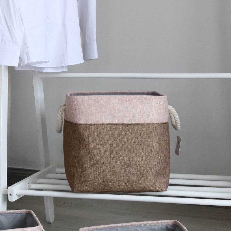 foldable fabric storage basket - Mubimart