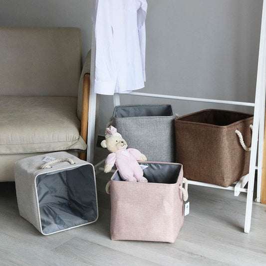 foldable fabric storage basket - Mubimart