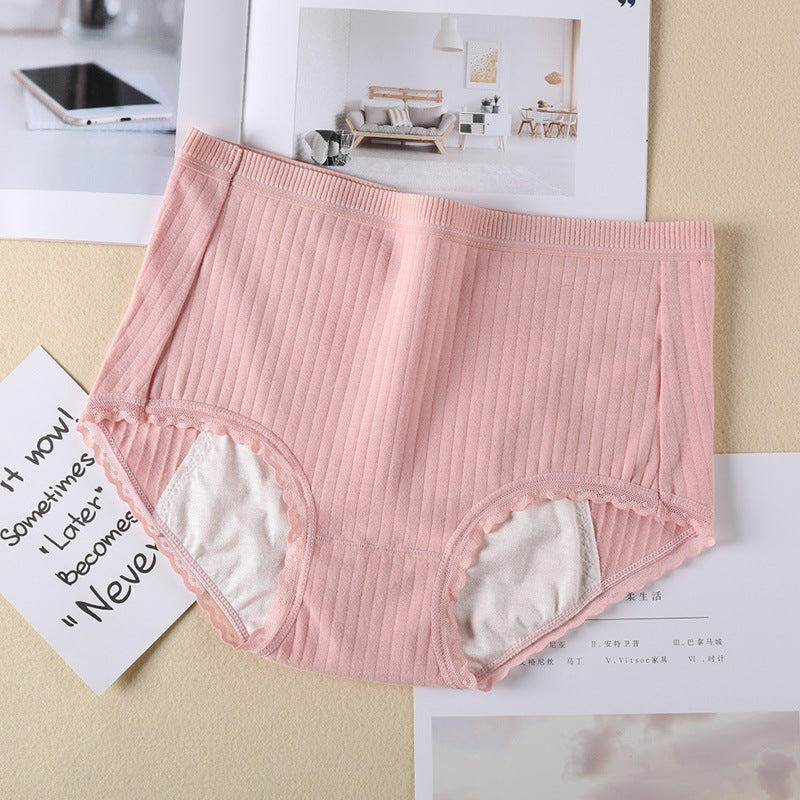 new underwear comes in a large size medium waist cotton menstruating period anti-leakage waterproof and antibacterial women's underwear - Mubimart -  