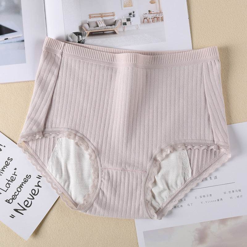 new underwear comes in a large size medium waist cotton menstruating period anti-leakage waterproof and antibacterial women's underwear - Mubimart