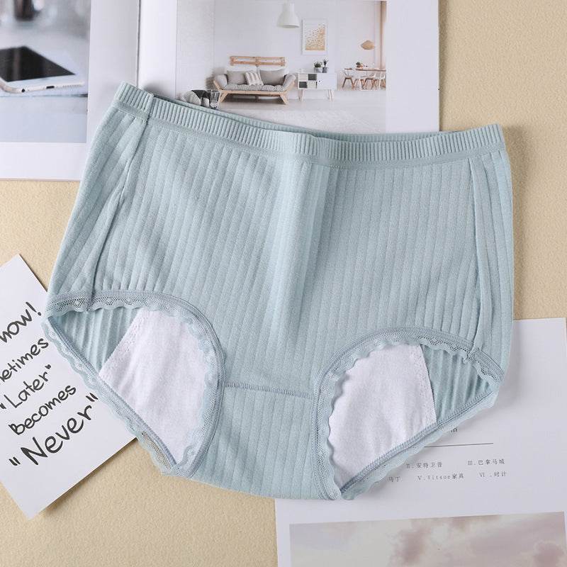 new underwear comes in a large size medium waist cotton menstruating period anti-leakage waterproof and antibacterial women's underwear - Mubimart