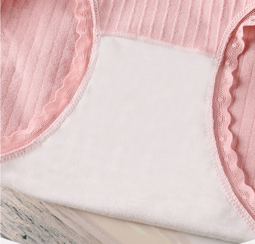 new underwear comes in a large size medium waist cotton menstruating period anti-leakage waterproof and antibacterial women's underwear - Mubimart