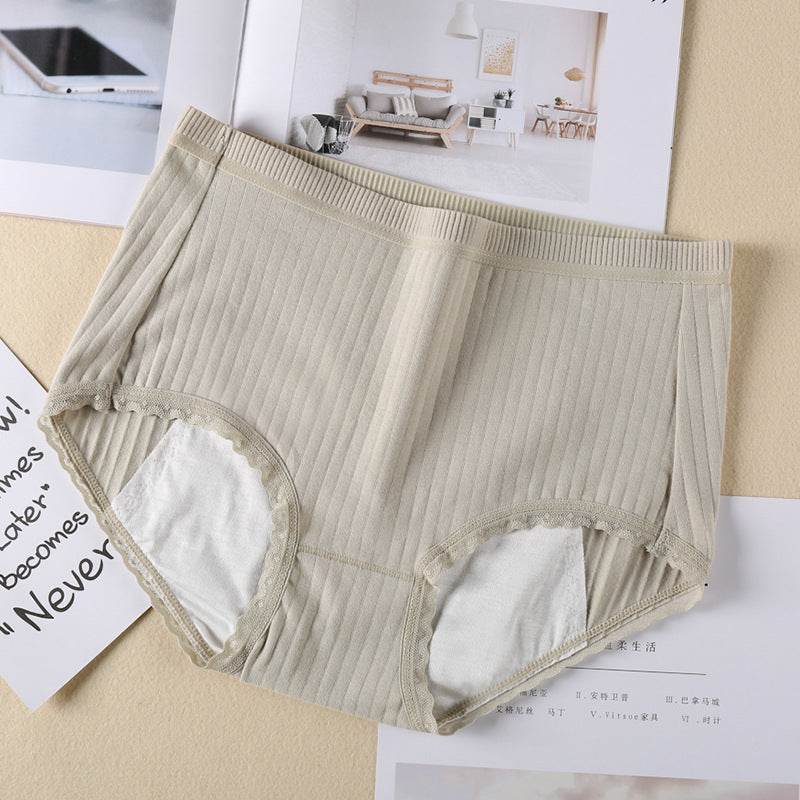 new underwear comes in a large size medium waist cotton menstruating period anti-leakage waterproof and antibacterial women's underwear - Mubimart