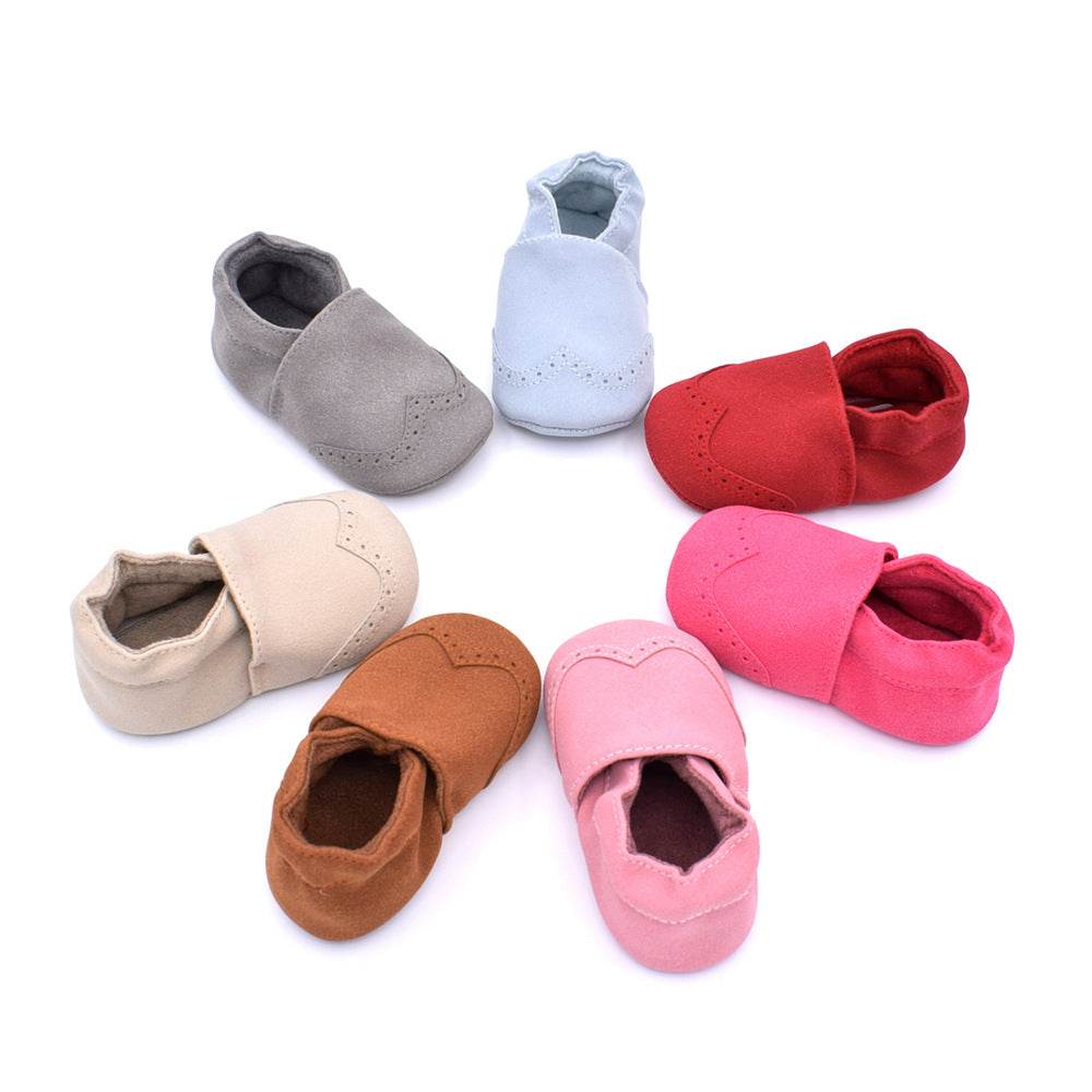 spring and autumn new matte leather baby shoes 0-1 years old soft bottom toddler shoes 7 color baby shoes - Mubimart