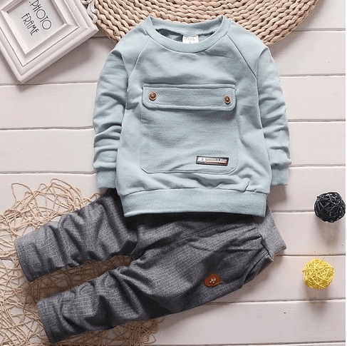 toddler baby clothes children suit 0-3 years old suit + pants children's sportswear boys girls children's clothing brand - Mubimart