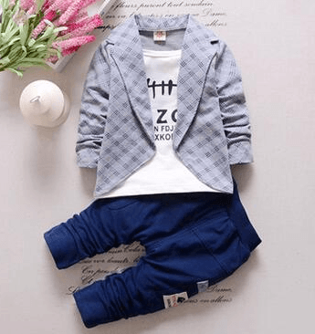 toddler baby clothes children suit 0-3 years old suit + pants children's sportswear boys girls children's clothing brand - Mubimart