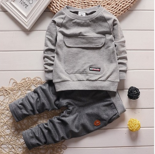 toddler baby clothes children suit 0-3 years old suit + pants children's sportswear boys girls children's clothing brand - Mubimart -  