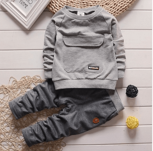 toddler baby clothes children suit 0-3 years old suit + pants children's sportswear boys girls children's clothing brand - Mubimart